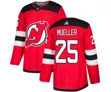 New Jersey Devils #25 Mirco Mueller Authentic Red Home Hockey Jersey