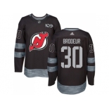 New Jersey Devils #30 Martin Brodeur Black 1917-2017 100th Anniversary Stitched NHL Jersey