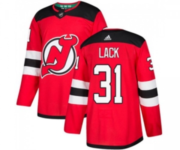 New Jersey Devils #31 Eddie Lack Authentic Red Home Hockey Jersey