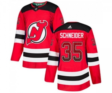 New Jersey Devils #35 Cory Schneider Authentic Red Drift Fashion Hockey Jersey