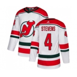 New Jersey Devils #4 Scott Stevens Authentic White Alternate Hockey Jersey