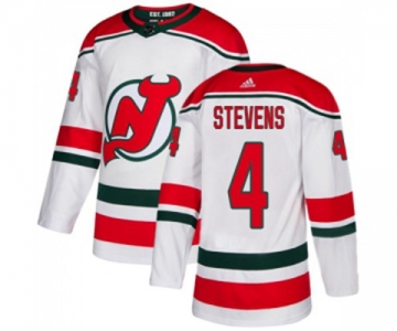 New Jersey Devils #4 Scott Stevens Authentic White Alternate Hockey Jersey