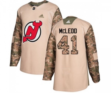 New Jersey Devils #41 Michael McLeod Authentic Camo Veterans Day Practice Hockey Jersey