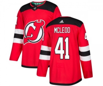 New Jersey Devils #41 Michael McLeod Authentic Red Home Hockey Jersey