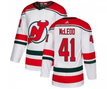 New Jersey Devils #41 Michael McLeod Authentic White Alternate Hockey Jersey