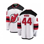 New Jersey Devils #44 Miles Wood Fanatics Branded White Away Breakaway Hockey Jersey