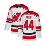 New Jersey Devils #44 Miles Wood Premier White Alternate Hockey Jersey