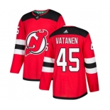 New Jersey Devils #45 Sami Vatanen Authentic Red Home Hockey Jersey