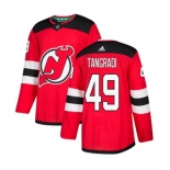 New Jersey Devils #49 Eric Tangradi Authentic Red Home Hockey Jersey