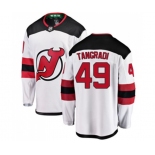 New Jersey Devils #49 Eric Tangradi Fanatics Branded White Away Breakaway Hockey Jersey