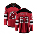 New Jersey Devils #63 Jesper Bratt Fanatics Branded Red Home Breakaway Hockey Jersey