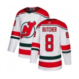 New Jersey Devils #8 Will Butcher Authentic White Alternate Hockey Jersey