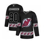 New Jersey Devils #90 Marcus Johansson Authentic Black Team Logo Fashion Hockey Jersey