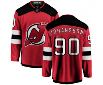 New Jersey Devils #90 Marcus Johansson Fanatics Branded Red Home Breakaway Hockey Jersey