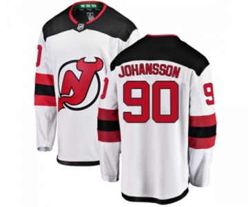 New Jersey Devils #90 Marcus Johansson Fanatics Branded White Away Breakaway Hockey Jersey