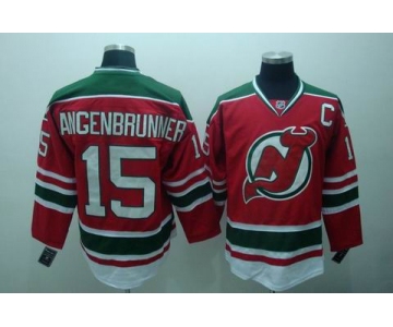 nhl devils langenbrunner #15 red green