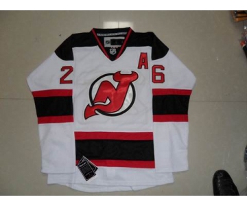 nhl jersey devils #26 elias white