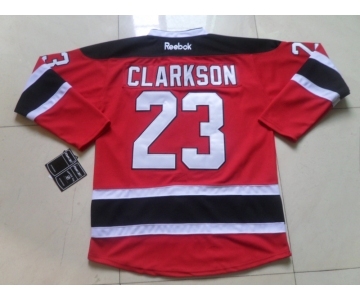 nhl jerseys new jersey devils #23 clarkson red-black