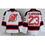 nhl jerseys new jersey devils #23 clarkson white