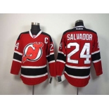 nhl jerseys new jersey devils #24 salvador red[patch C]