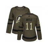 Women Adidas New Jersey Devils #11 Brian Boyle Green Salute to Service Stitched NHL Jersey