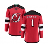 Women New Jersey Devils #1 Keith Kinkaid Fanatics Branded Red Home Breakaway Hockey Jersey