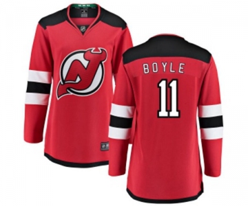 Women New Jersey Devils #11 Brian Boyle Fanatics Branded Red Home Breakaway Hockey Jersey