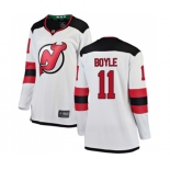 Women New Jersey Devils #11 Brian Boyle Fanatics Branded White Away Breakaway Hockey Jersey