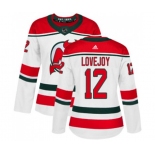 Women New Jersey Devils #12 Ben Lovejoy Authentic White Alternate Hockey Jersey