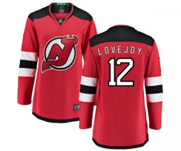 Women New Jersey Devils #12 Ben Lovejoy Fanatics Branded Red Home Breakaway Hockey Jersey