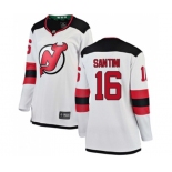 Women New Jersey Devils #16 Steve Santini Fanatics Branded White Away Breakaway Hockey Jersey