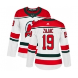 Women New Jersey Devils #19 Travis Zajac Authentic White Alternate Hockey Jersey