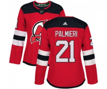 Women New Jersey Devils #21 Kyle Palmieri Authentic Red Home Hockey Jersey