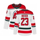 Women New Jersey Devils #23 Stefan Noesen Authentic White Alternate Hockey Jersey