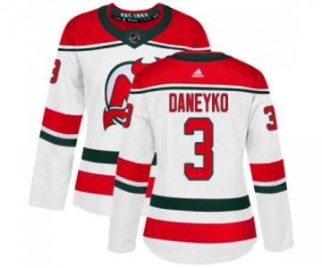 Women New Jersey Devils #3 Ken Daneyko Authentic White Alternate Hockey Jersey