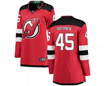 Women New Jersey Devils #45 Sami Vatanen Fanatics Branded Red Home Breakaway Hockey Jersey