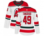 Women New Jersey Devils #49 Eric Tangradi Authentic White Alternate Hockey Jersey