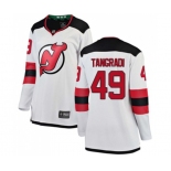 Women New Jersey Devils #49 Eric Tangradi Fanatics Branded White Away Breakaway Hockey Jersey