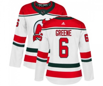 Women New Jersey Devils #6 Andy Greene Authentic White Alternate Hockey Jersey