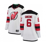 Women New Jersey Devils #6 Andy Greene Fanatics Branded White Away Breakaway Hockey Jersey