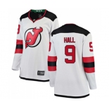 Women New Jersey Devils #9 Taylor Hall Fanatics Branded White Away Breakaway Hockey Jersey