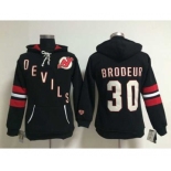 women nhl jerseys new jersey devils #30 brodeur black[pullover hooded sweatshirt]