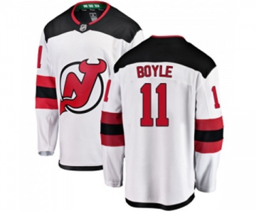 Youth New Jersey Devils #11 Brian Boyle Fanatics Branded White Away Breakaway Hockey Jersey