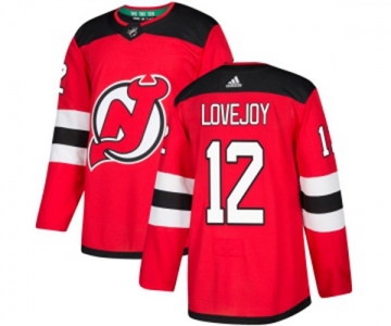 Youth New Jersey Devils #12 Ben Lovejoy Authentic Red Home Hockey Jersey