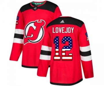 Youth New Jersey Devils #12 Ben Lovejoy Authentic Red USA Flag Fashion Hockey Jersey