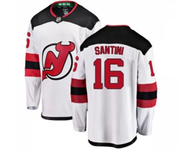 Youth New Jersey Devils #16 Steve Santini Fanatics Branded White Away Breakaway Hockey Jersey