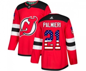 Youth New Jersey Devils #21 Kyle Palmieri Authentic Red USA Flag Fashion Hockey Jersey