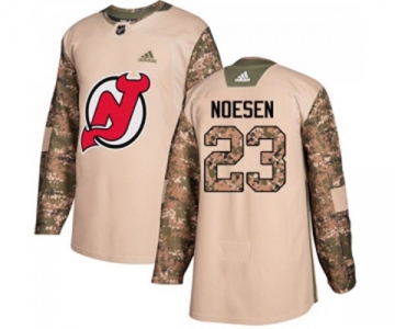 Youth New Jersey Devils #23 Stefan Noesen Authentic Camo Veterans Day Practice Hockey Jersey