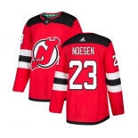 Youth New Jersey Devils #23 Stefan Noesen Authentic Red Home Hockey Jersey