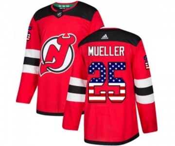 Youth New Jersey Devils #25 Mirco Mueller Authentic Red USA Flag Fashion Hockey Jersey